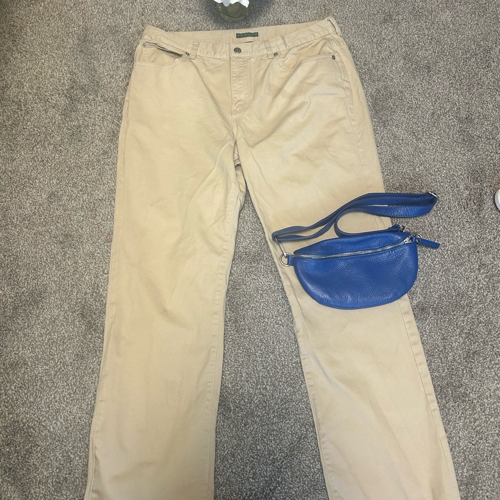 Ralph Lauren, khaki, relaxed fit, Straight-Leg, Women's Pants, size 12